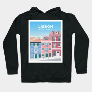 Lisbon Tiled Houses, Portugal Hoodie